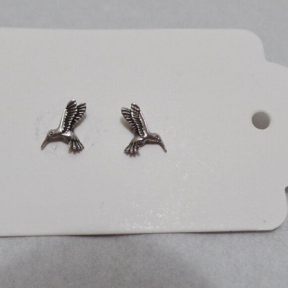 Share Hummingbird Earrings Sterling Silver - Picture 5 of 5